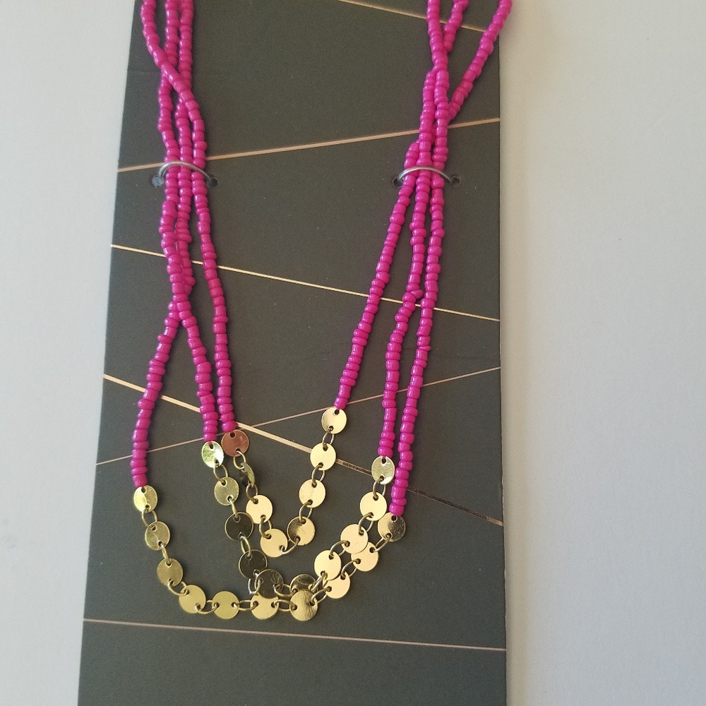 Sugarfix by Baublebar Hot Pink Beaded Necklace - Picture 2 of 3